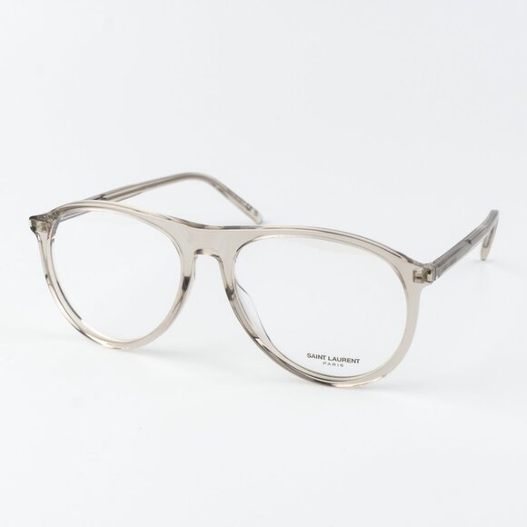 Saint Laurent Women Eyeglasses Transparent Beige Pilot SL667OPT 003 BRAND NEW - Picture 3 of 11